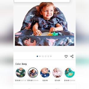 Grabease Fully Covers Child And High Chair Bib